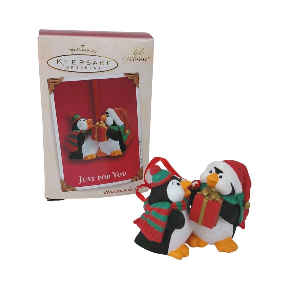 Hallmark Just for You Penguin Gift Club Exclusive Keepsake Ornament 2003